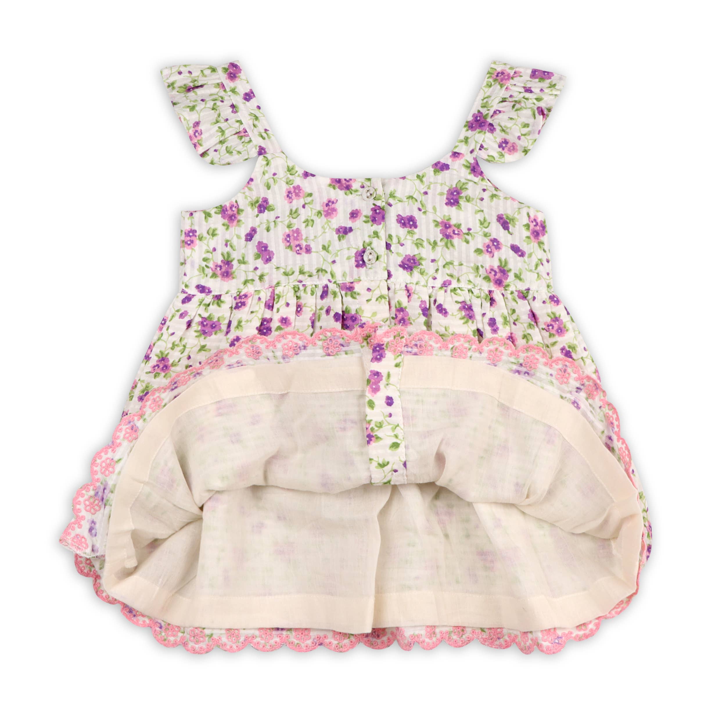 Organic Naomi Seersucker Baby Dress + Bloomer