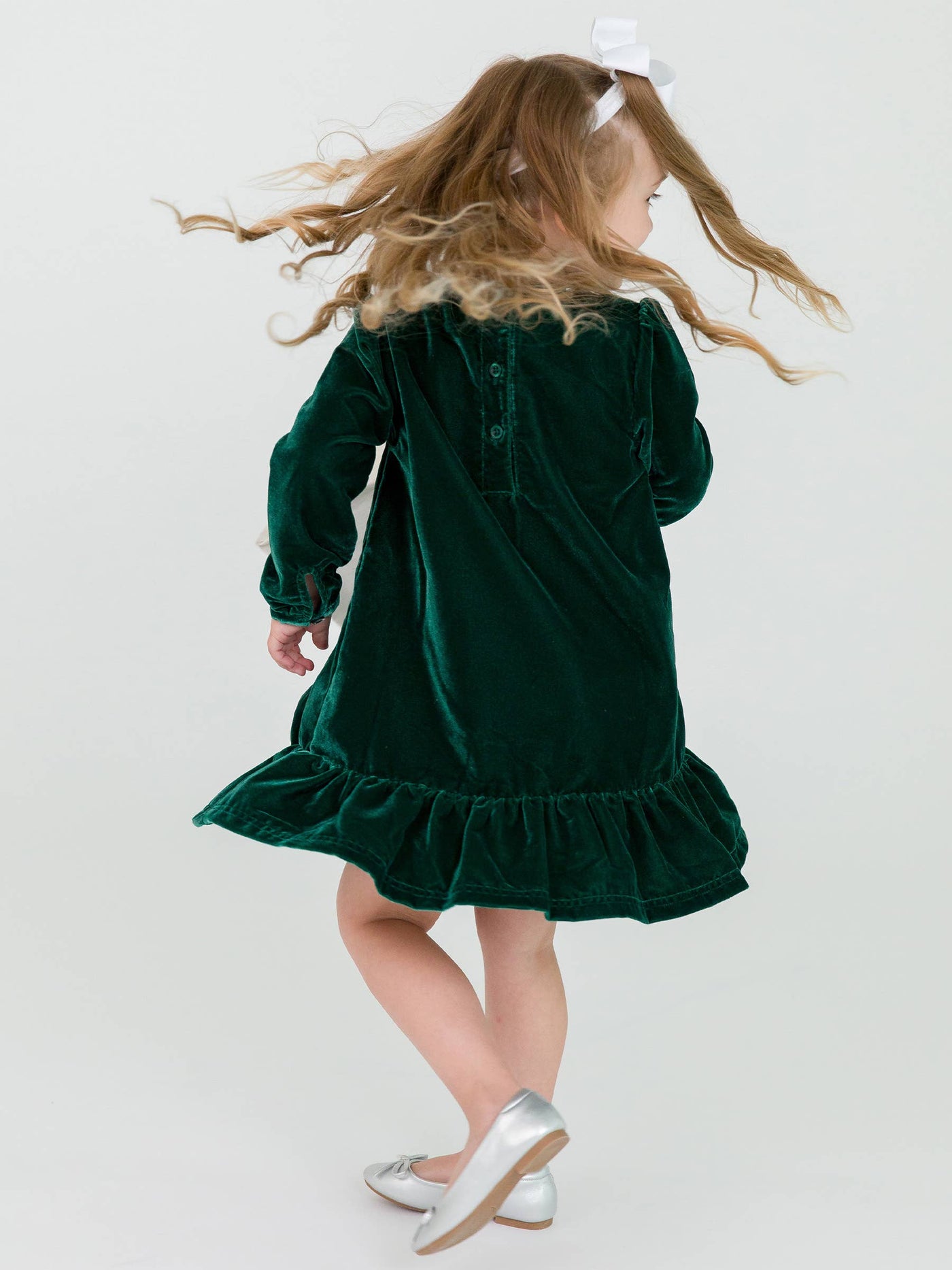 Green Velvet Dress Long Sleeve