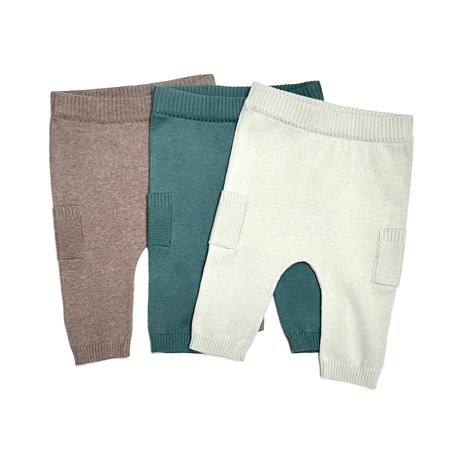 Baby Side Pocket Sweater Knit Pants (Organic Cotton)