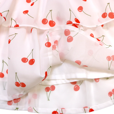 Cherry Print 3 Tiered Dress