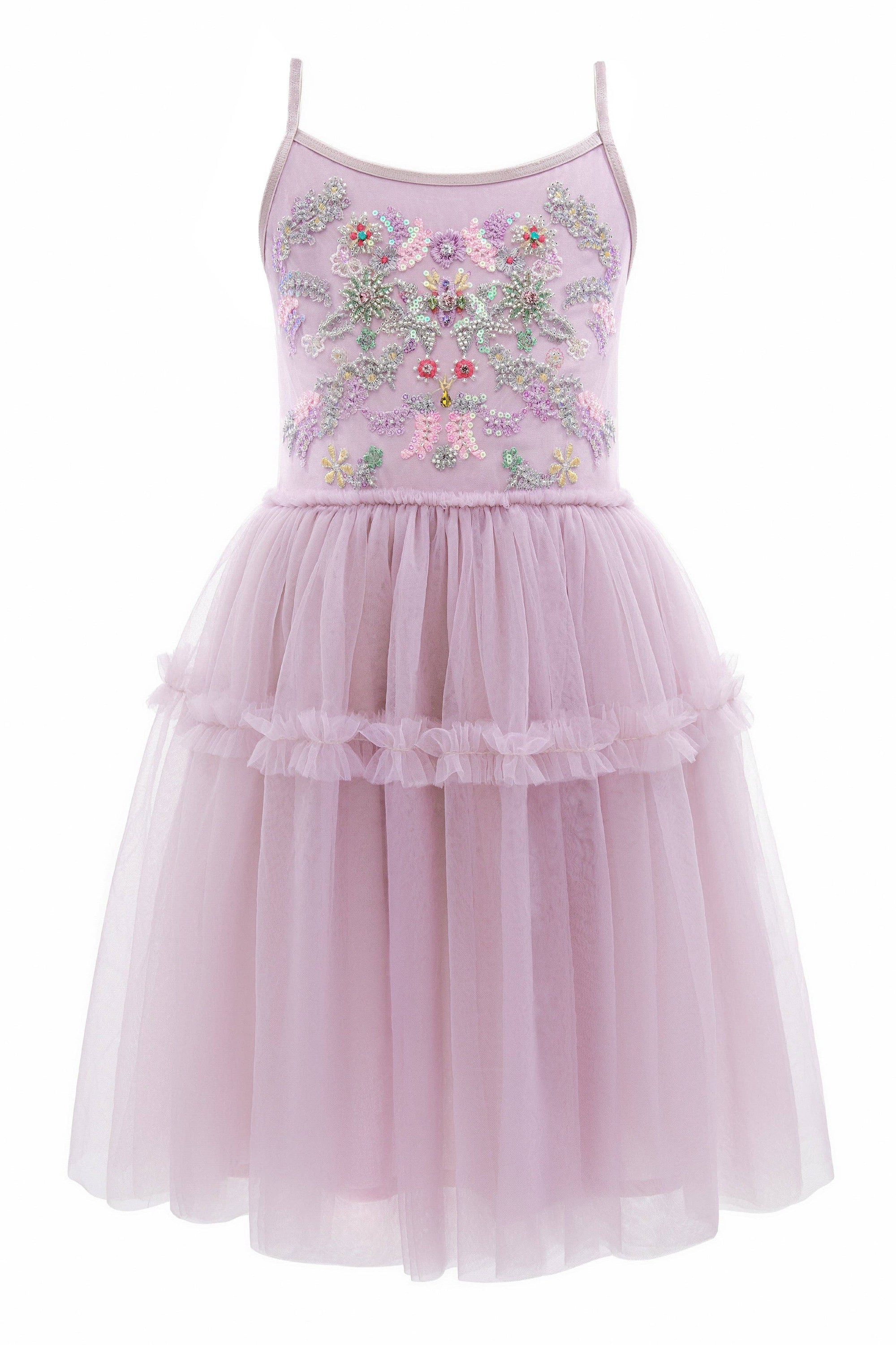 Embroidered Tulle Princess Dress