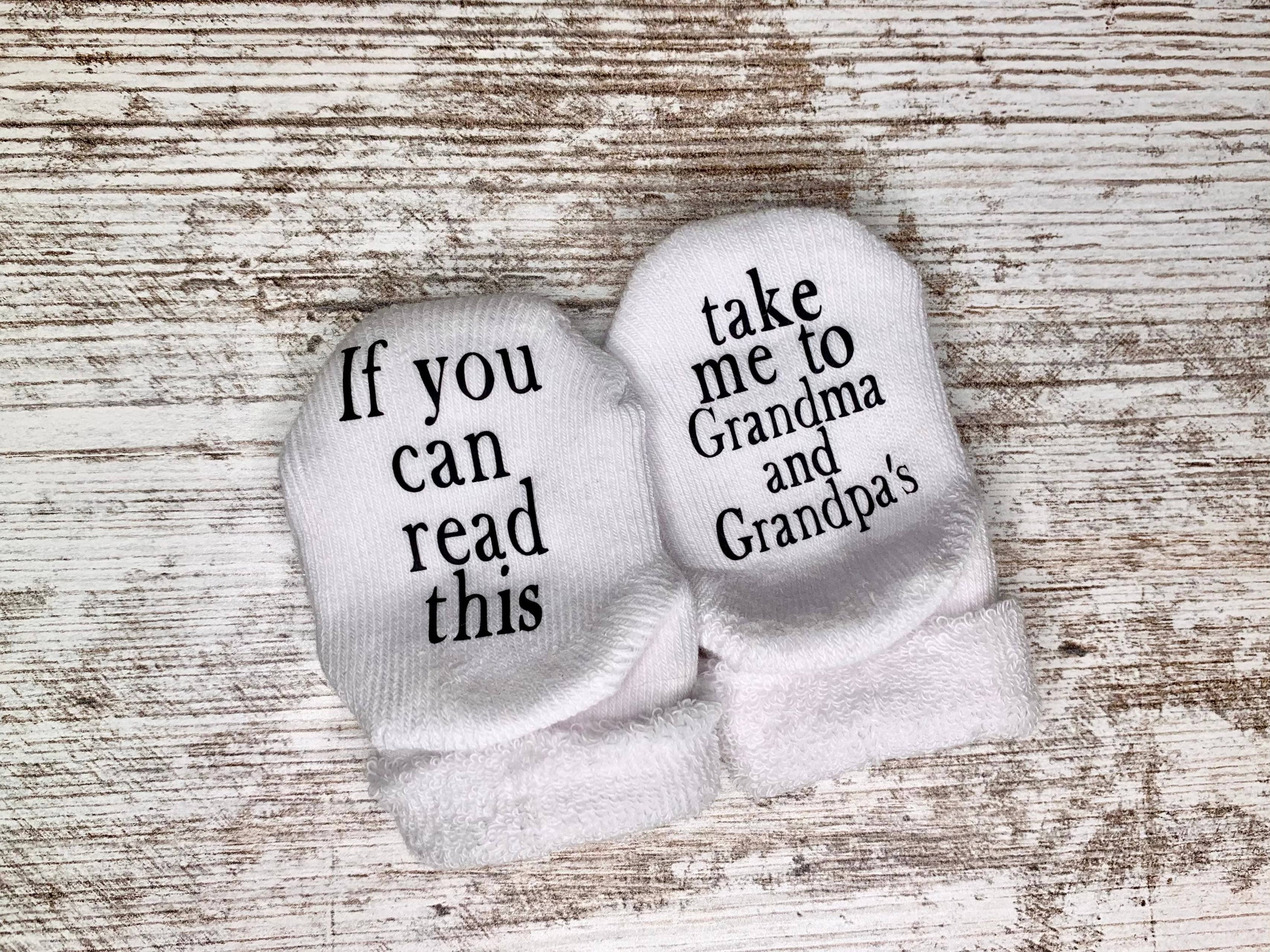 Take Me to Grandma and Grandpas Baby Socks