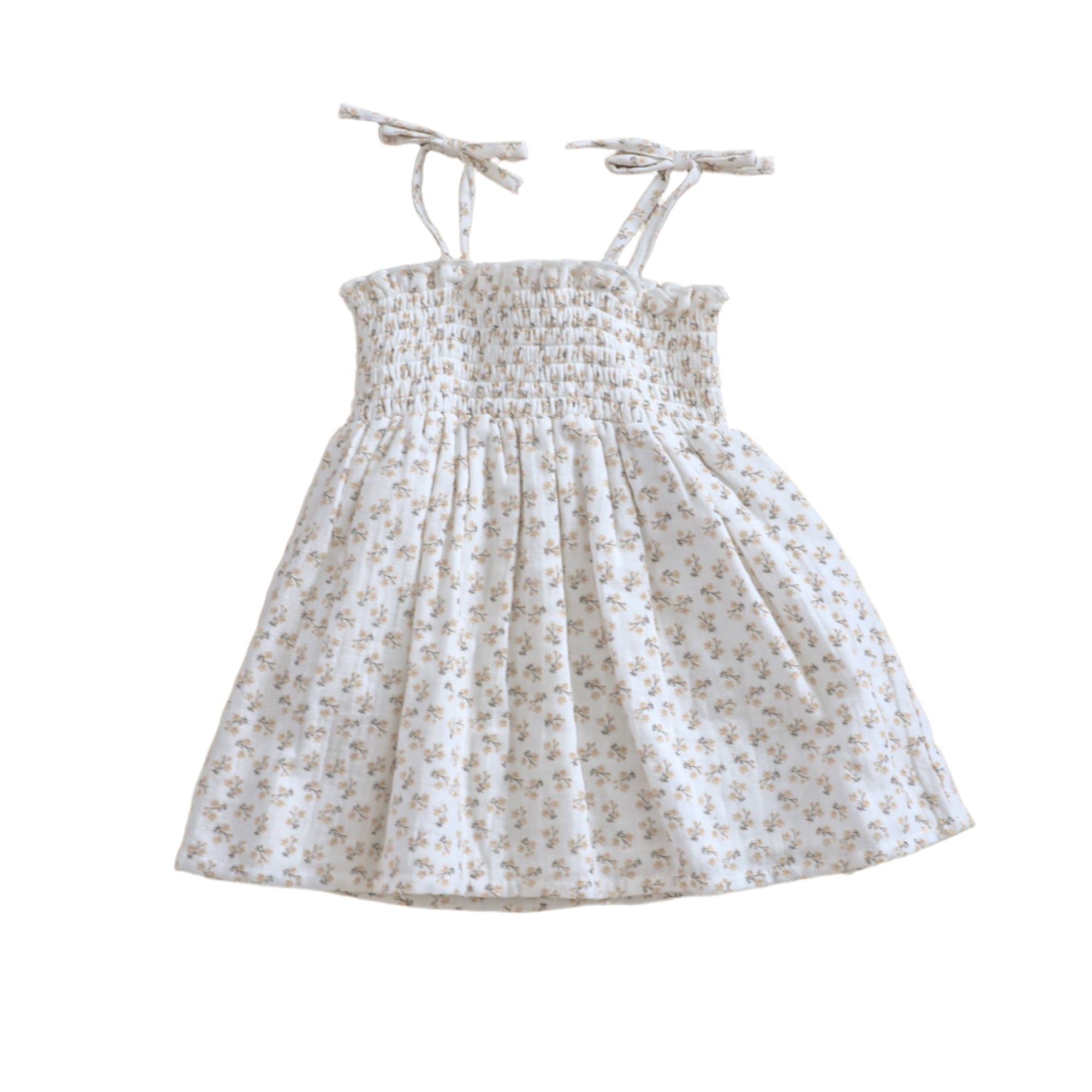 Organic Muslin Elena Floral Smocked Dress Set