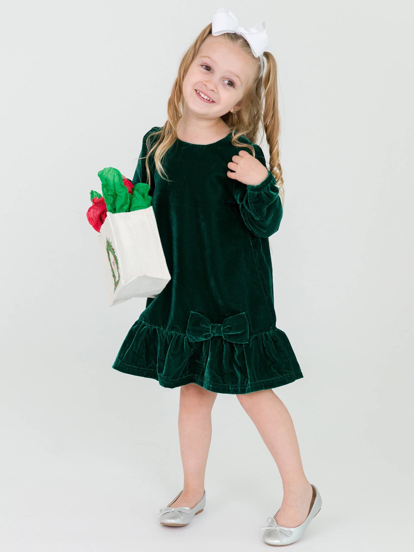 Green Velvet Dress Long Sleeve