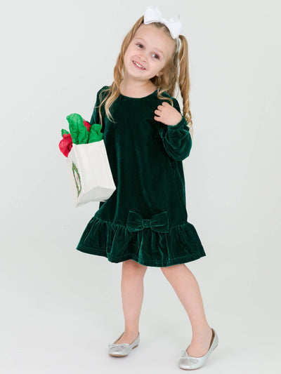 Green Velvet Dress Long Sleeve