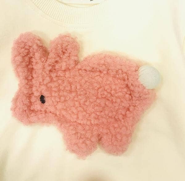 Fuzzy Bunny Patch Sweatshirt