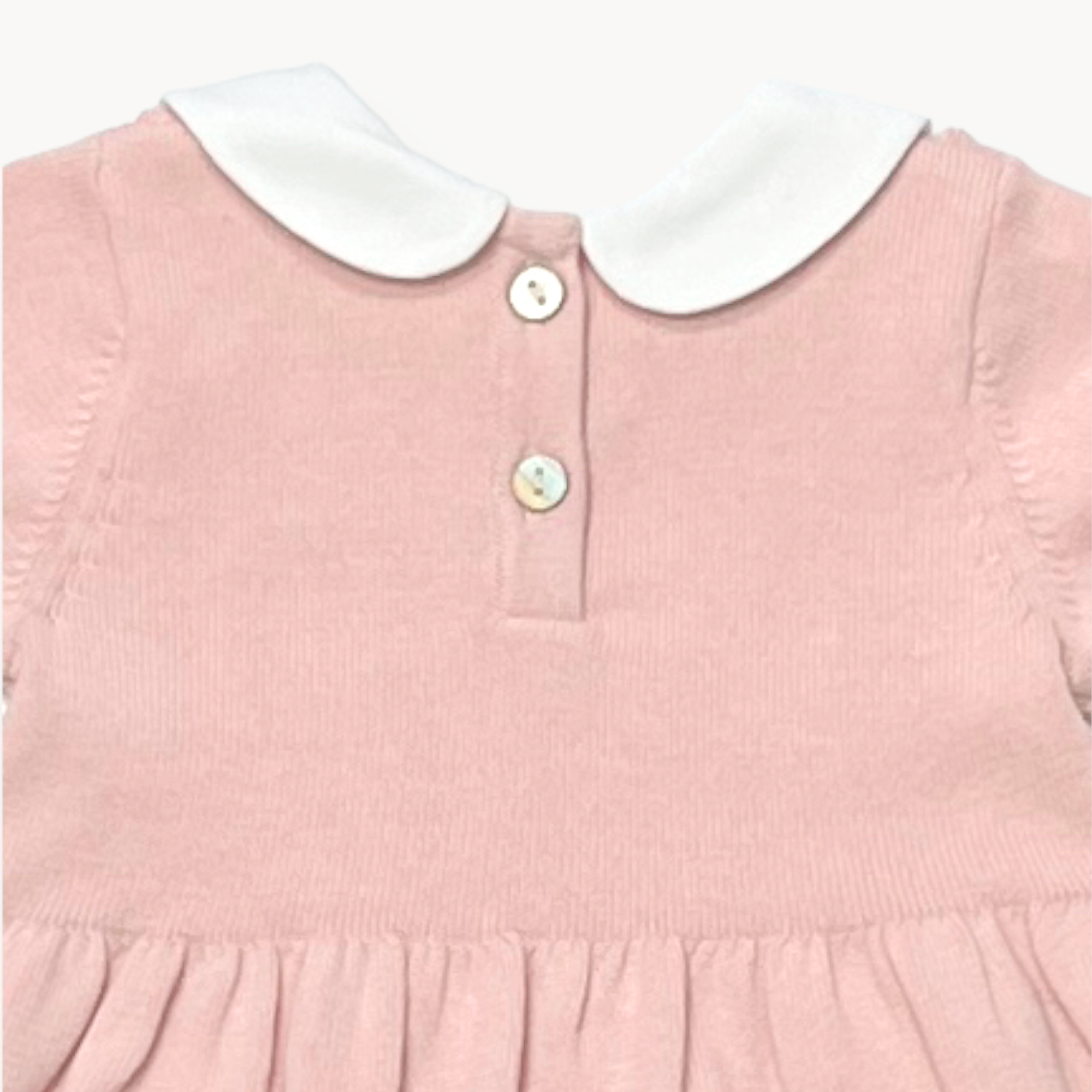 Organic Milan Peter Pan Tulip Knit Baby Sweater Dress