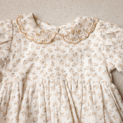 Emilia Ditsy Floral Baby Dress + Bloomer (Organic Muslin)