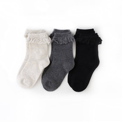 Dark Lace Midi Sock 3-pack