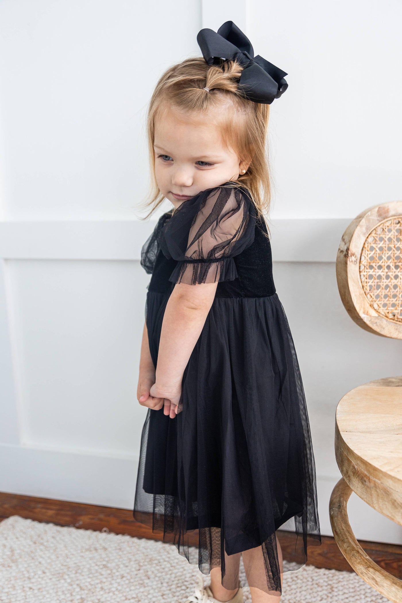 Black Tulle Puff Dress