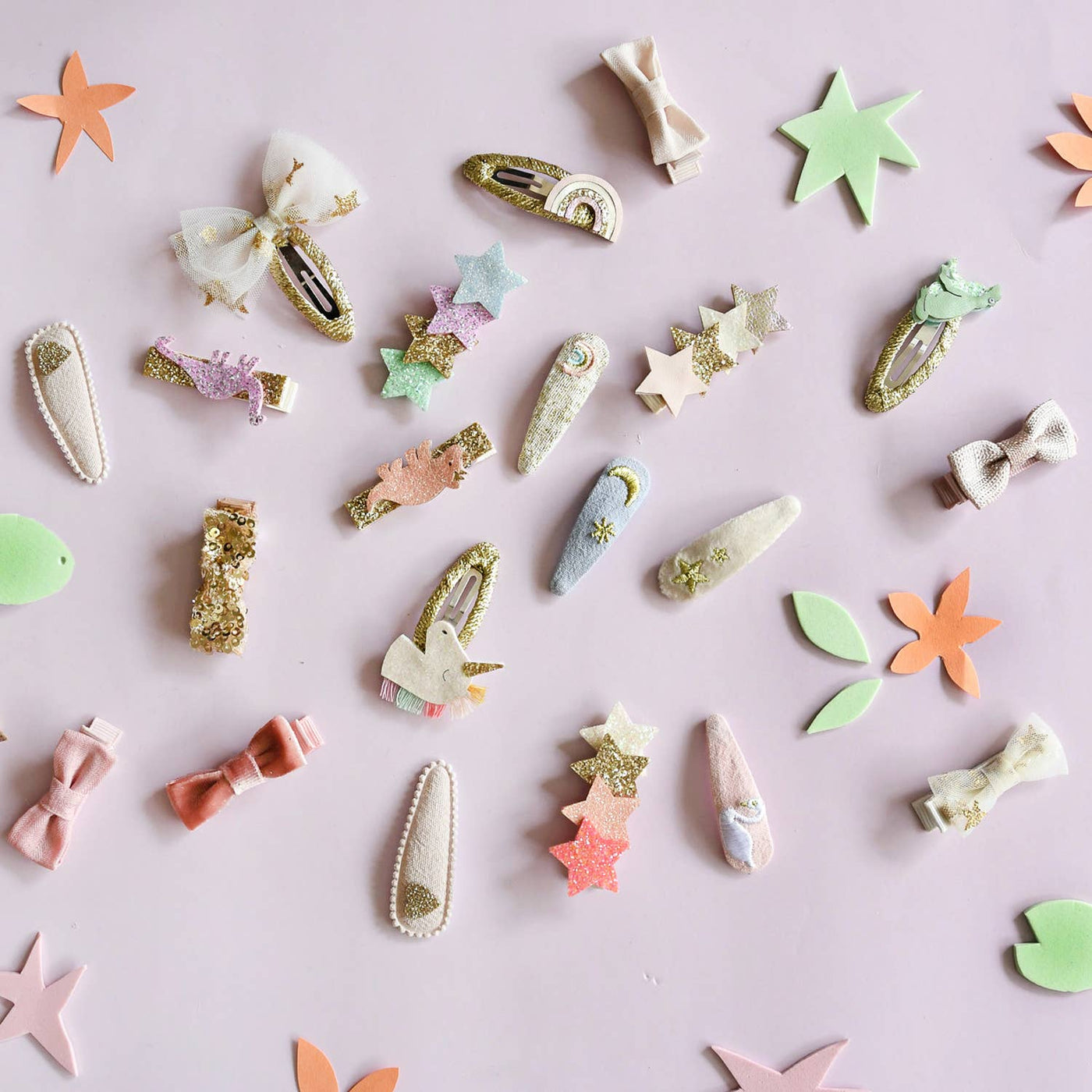 Glitter Dinosaur Bar Clips