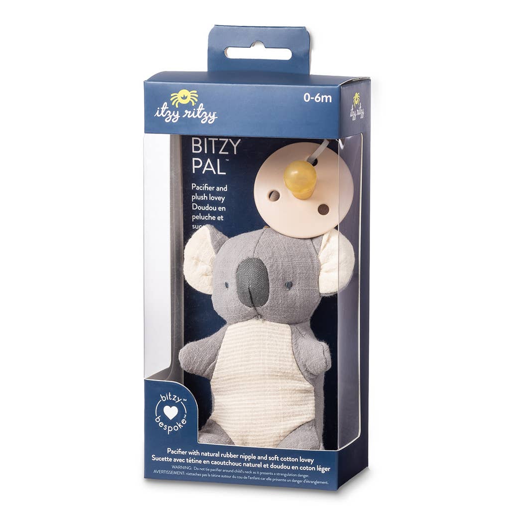 Bitzy Pal Natural Rubber Pacifier & Stuffed Animal