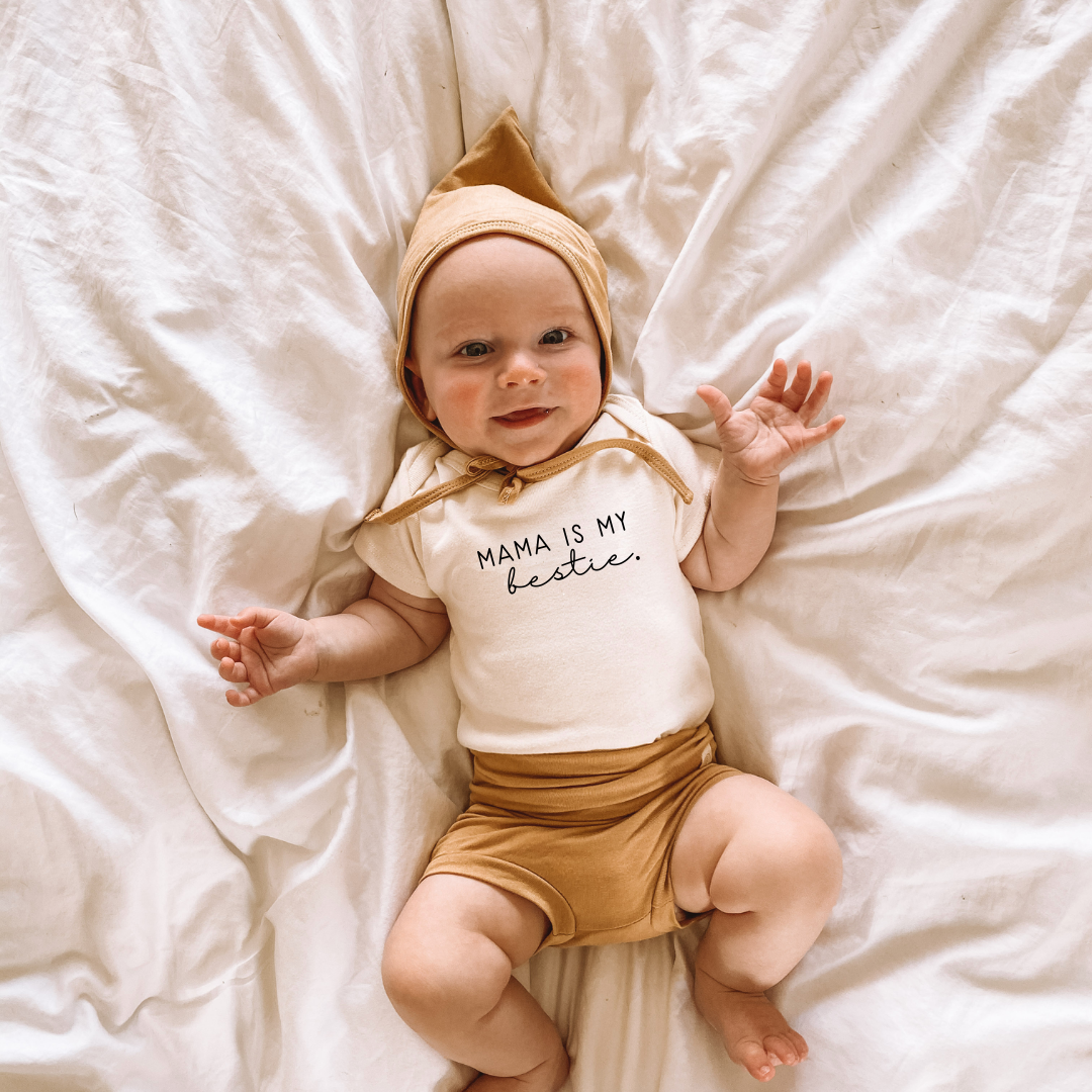 Mama is My Bestie Organic Cotton Bodysuit | Short Sleeve