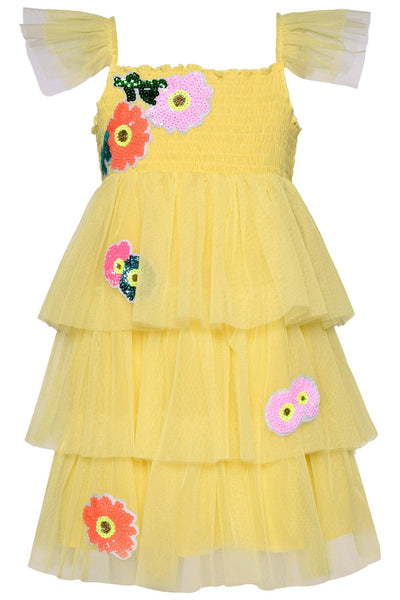 Yellow Floral Tutu Dress