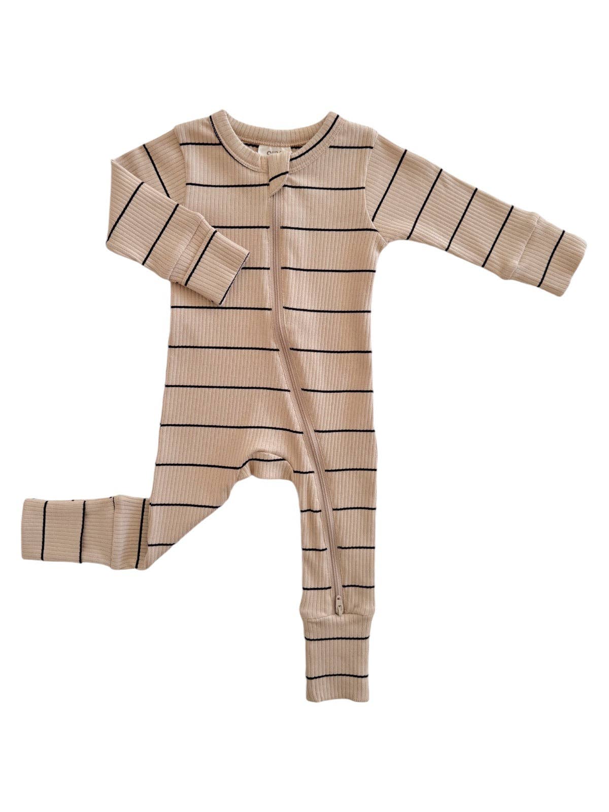 Organic Ribbed 2-Way Zip Romper