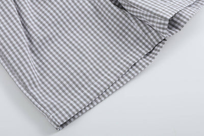 Gray Gingham Golf Tee and Shorts 2 pc Set