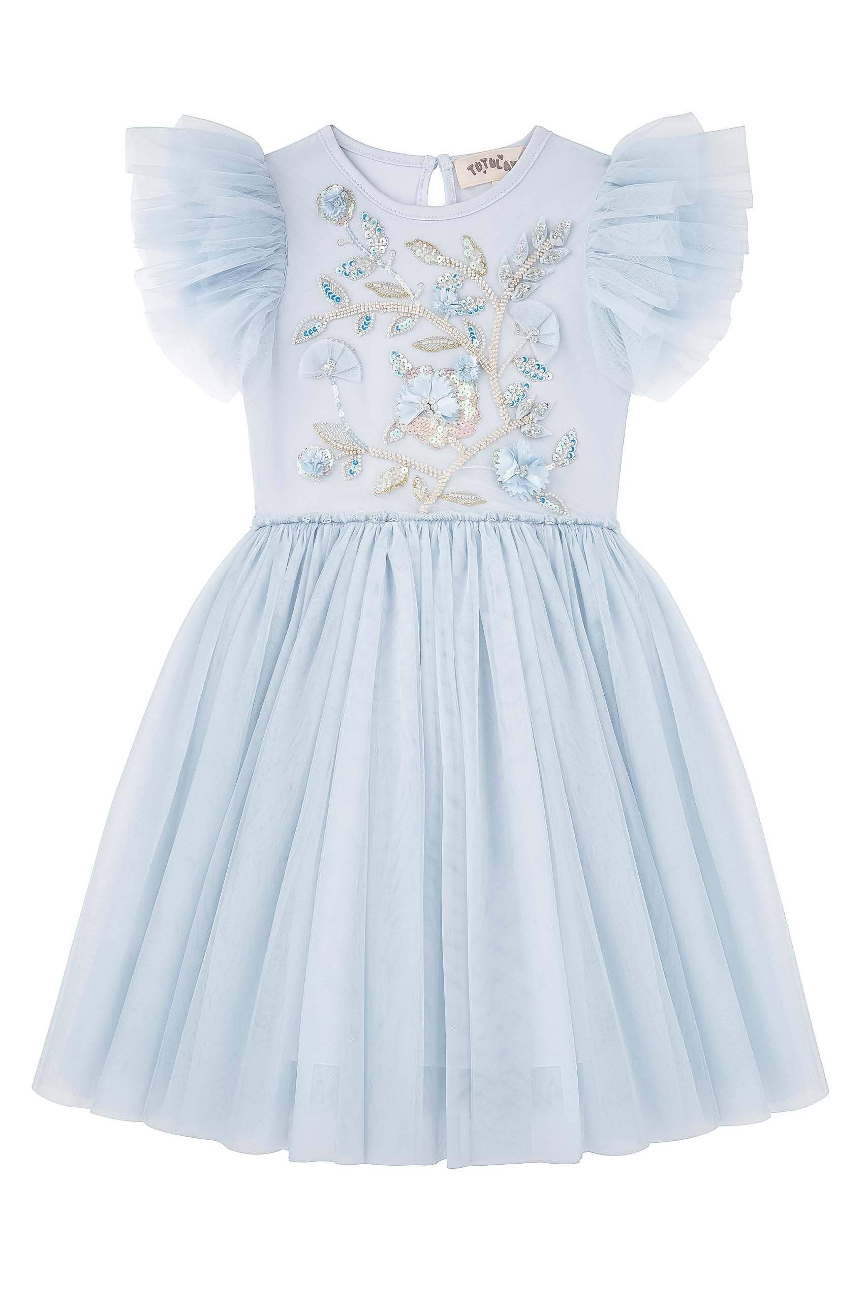 Embroidered Lace Flower Fairy Girl Dress