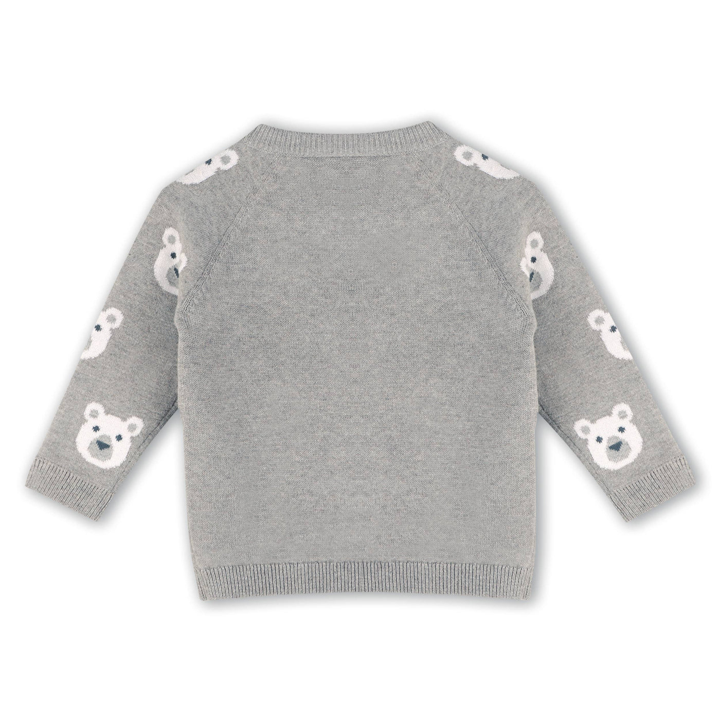 Organic Bear Jacquard Knit Pullover Sweater