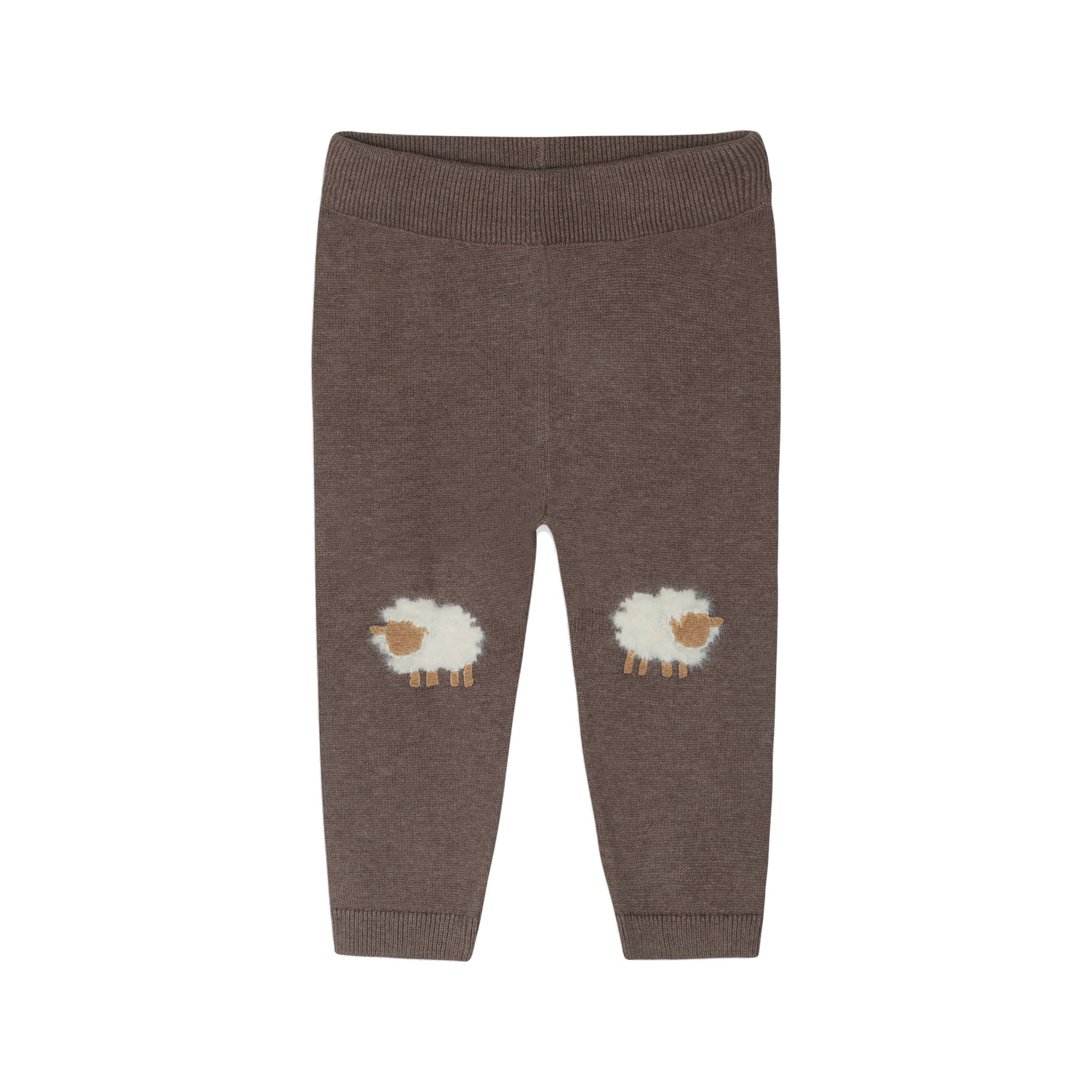 Sheep Jacquard Knit Baby Pullover & Pant SET Organic Cotton