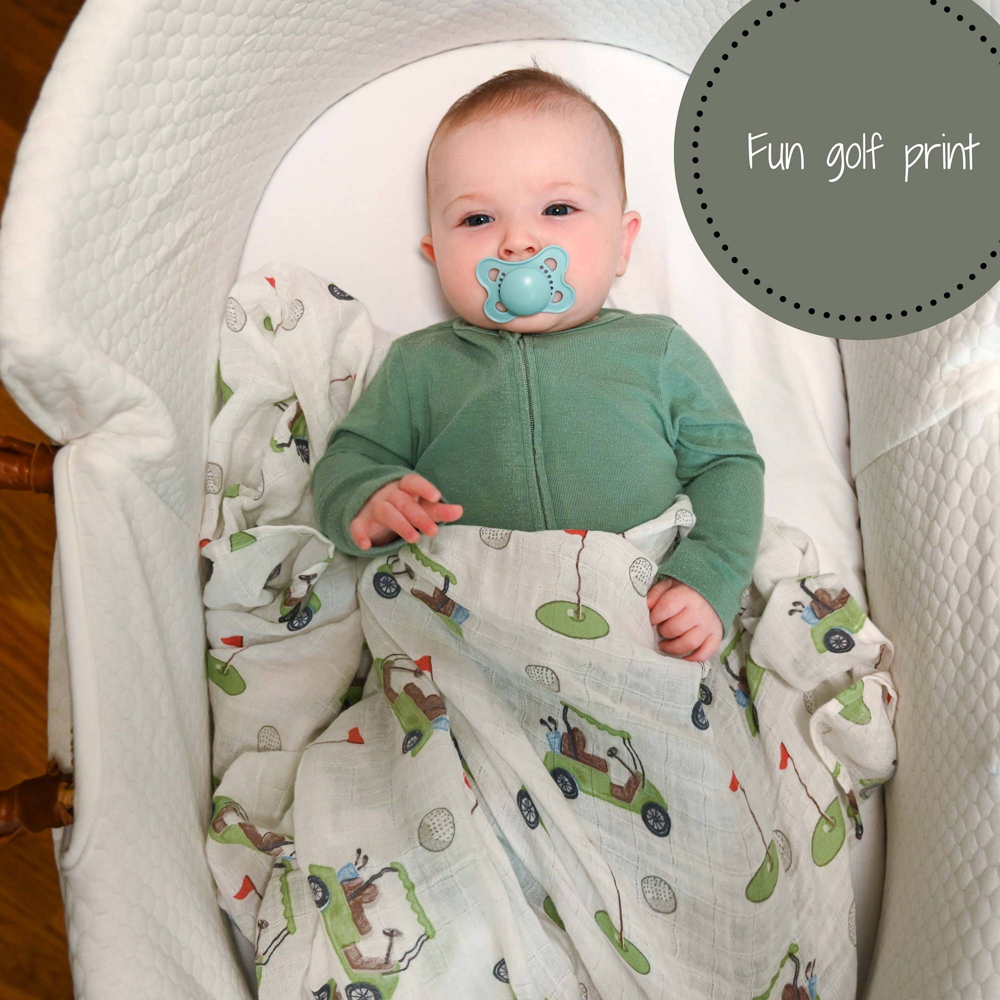 Golf A Round Baby Swaddle Blanket