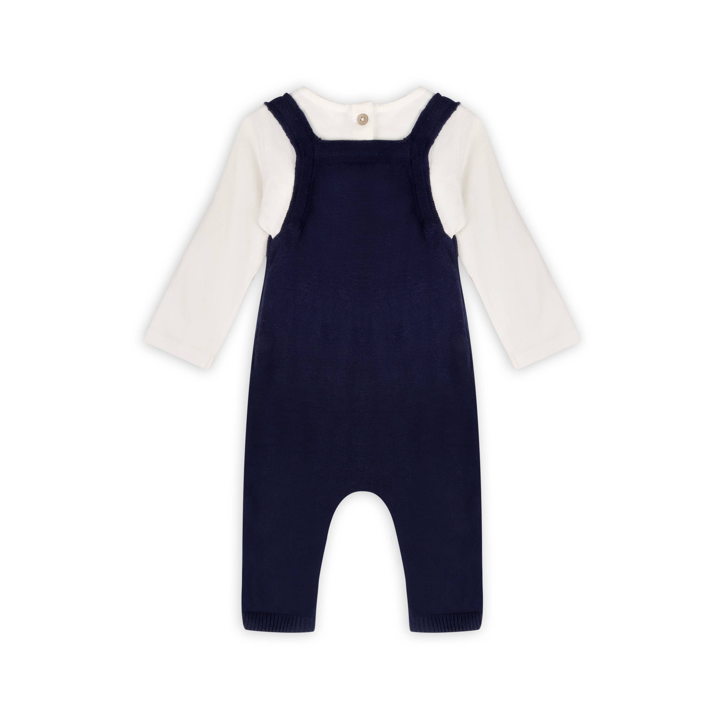 Elephant Zebra Applique Baby Overall Set (Organic Cotton)