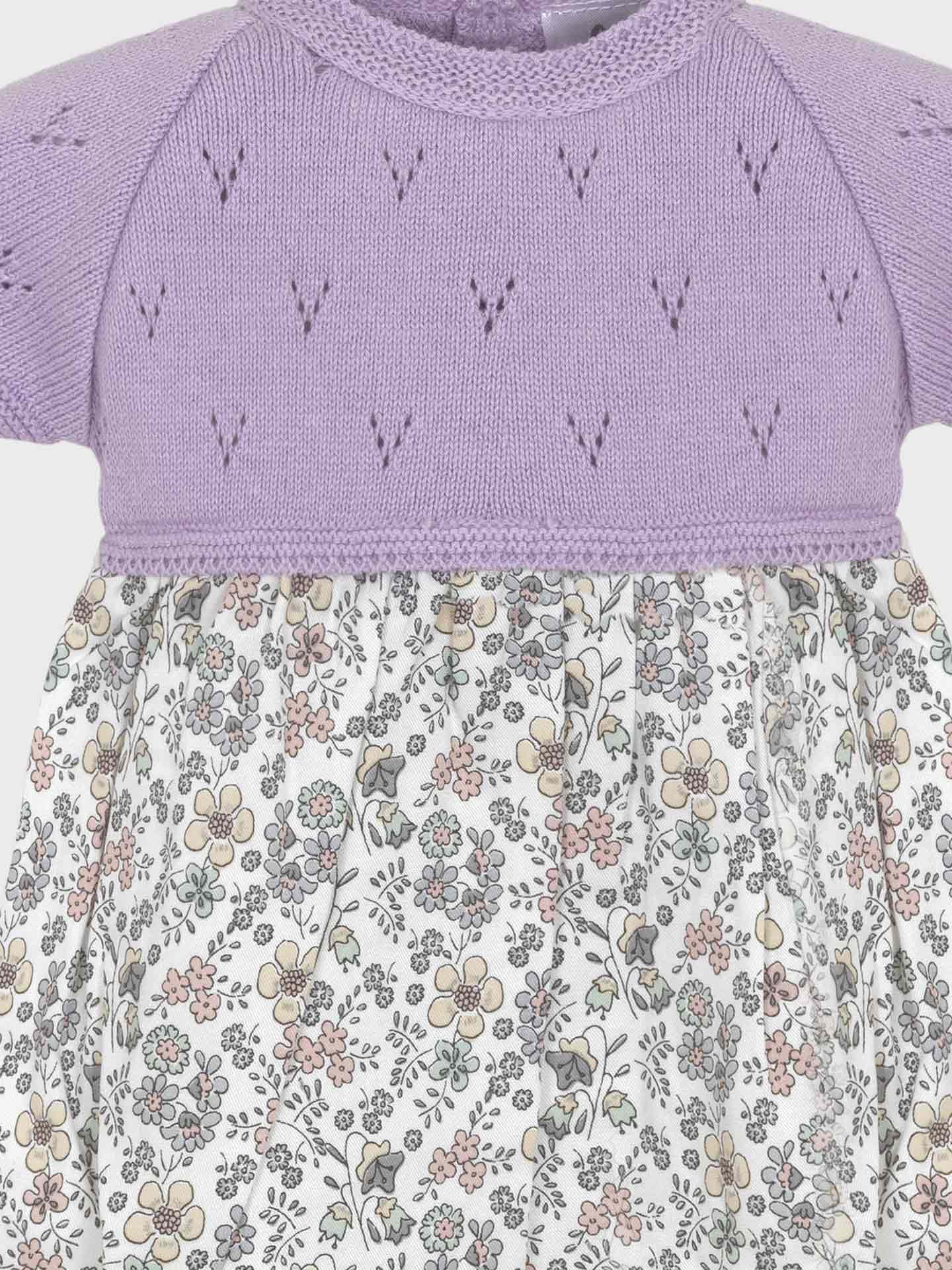 Lavender Flowers Dress Set