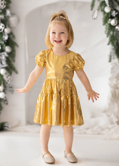 Gold Metallic Dress