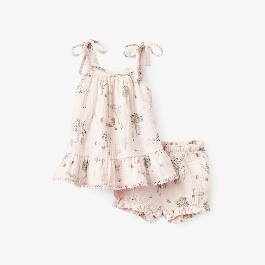 Garden Picnic Muslin Tie Top Set