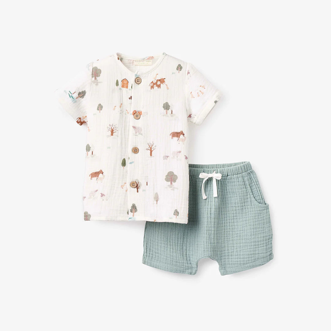 On the Farm Muslin Top Set