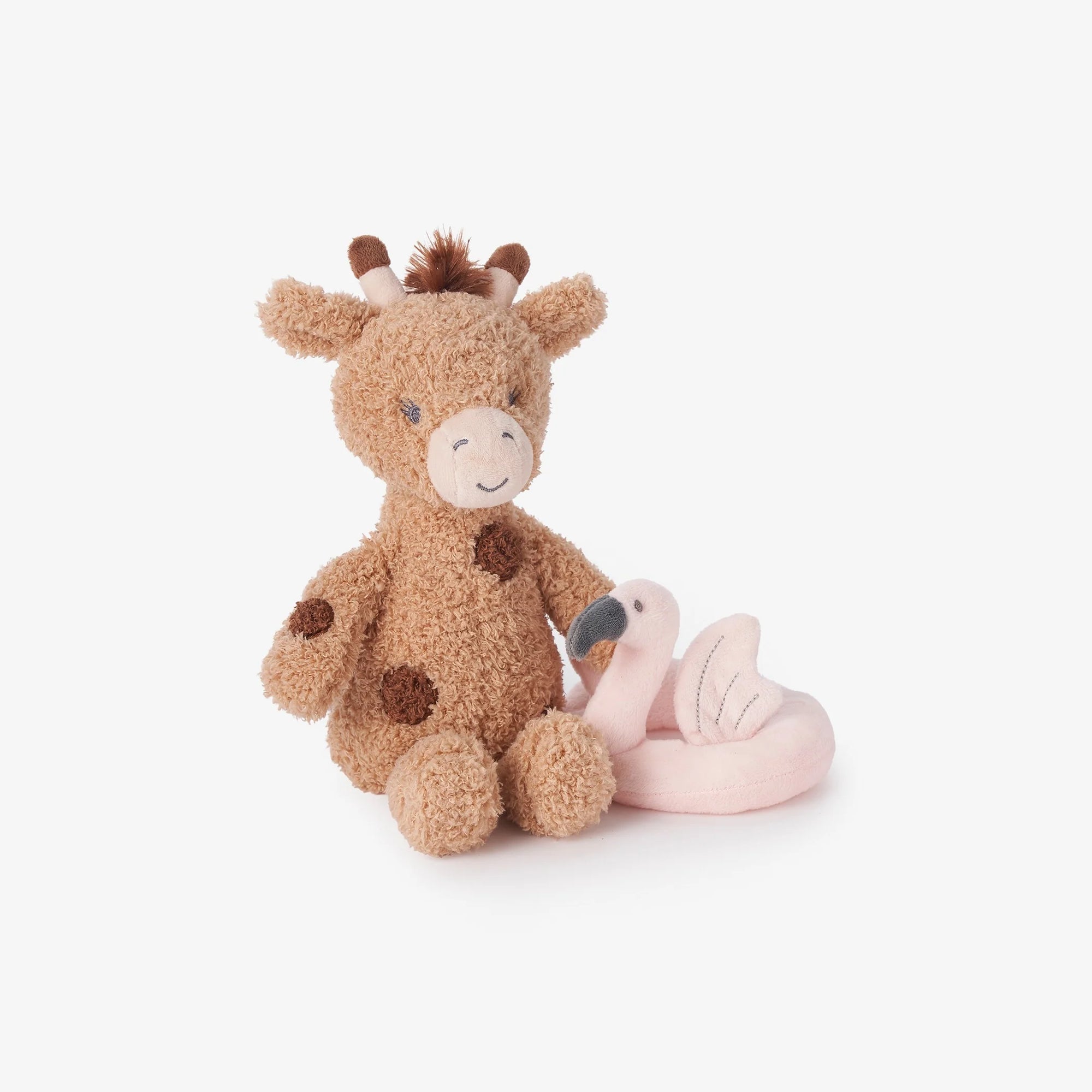 Plush Giraffe w/ Flamingo Floaty