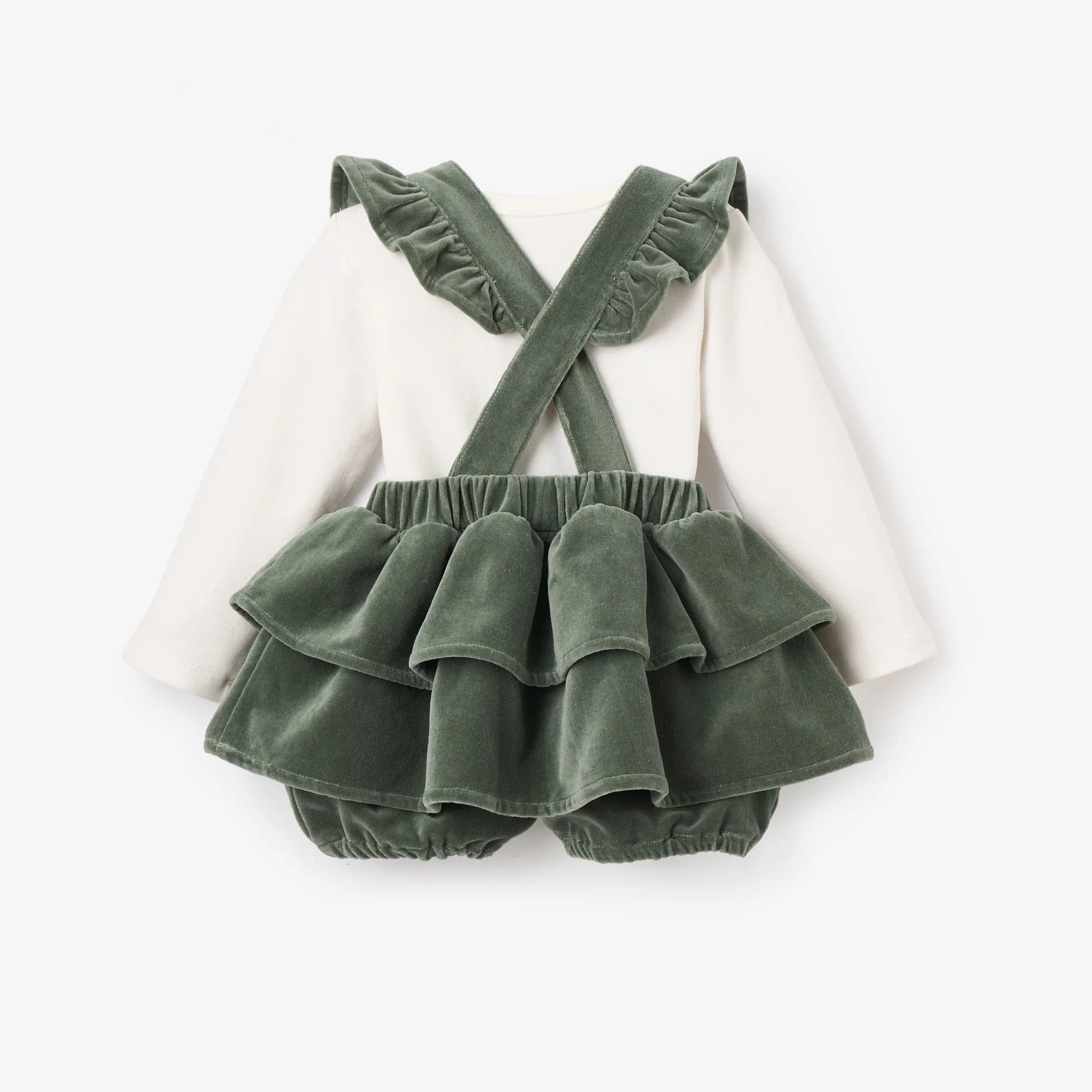 Green Velveteen Jumper Skirt