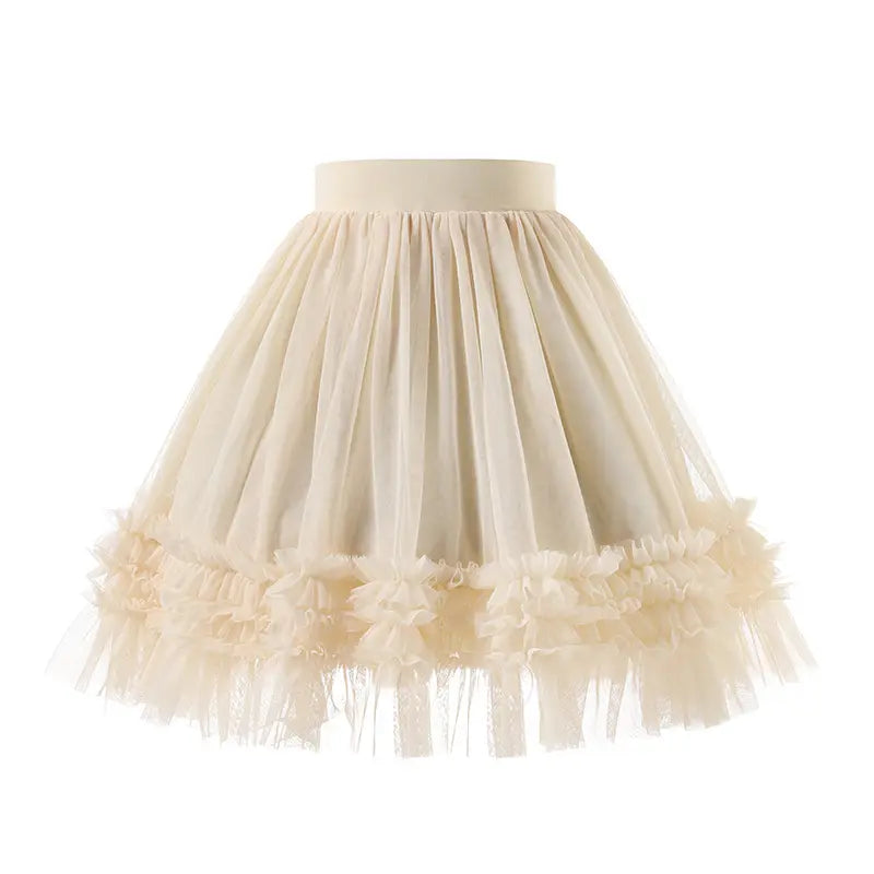 Beige Midi Tutu Skirt