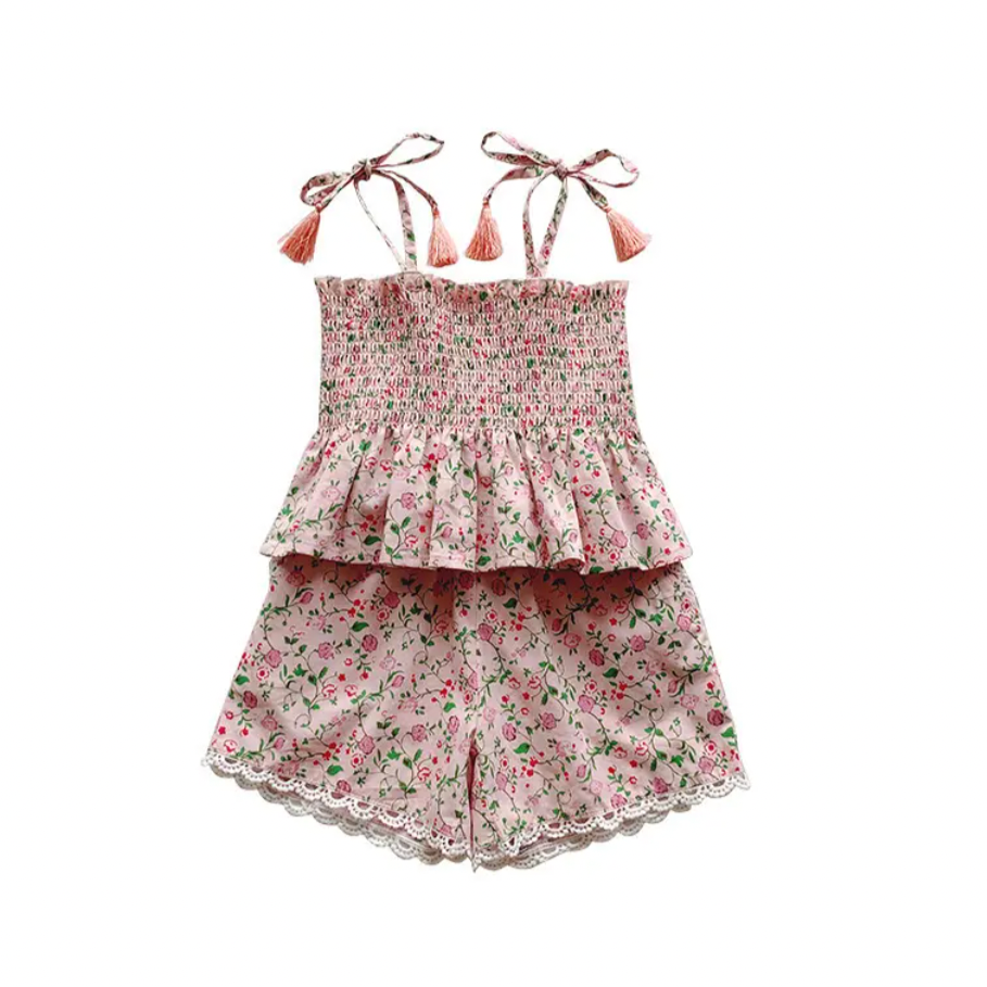 Pink Floral Shorts Set