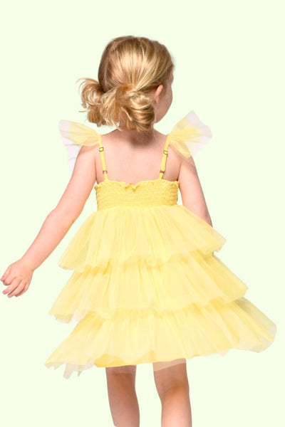 Yellow Floral Tutu Dress