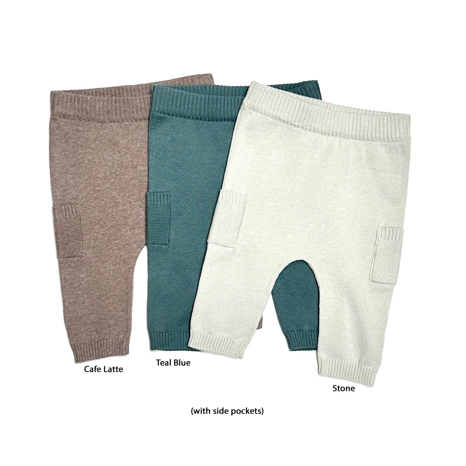 Baby Side Pocket Sweater Knit Pants (Organic Cotton)