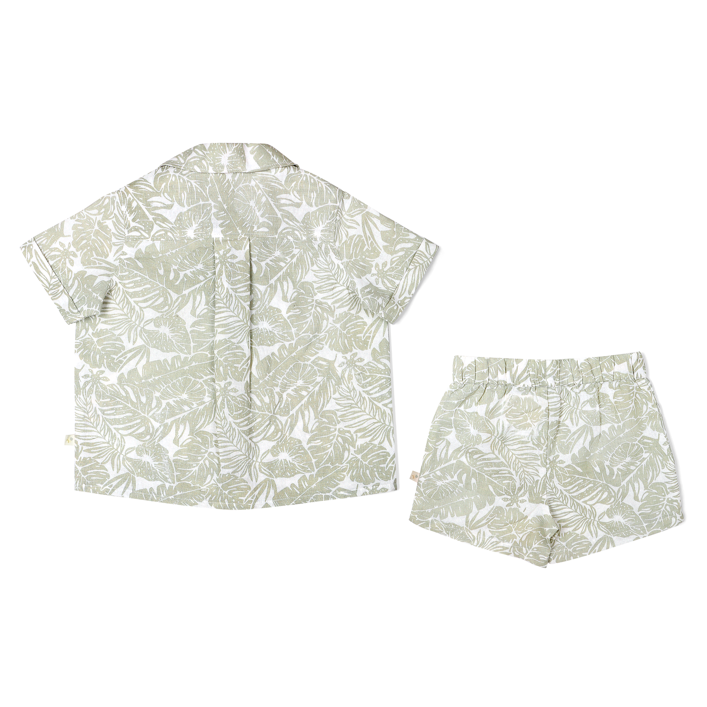 Organic Shirt and Shorts Set - Palms