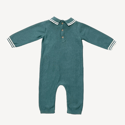 Milan Collar & Cable Knit Baby Jumpsuit (Organic)