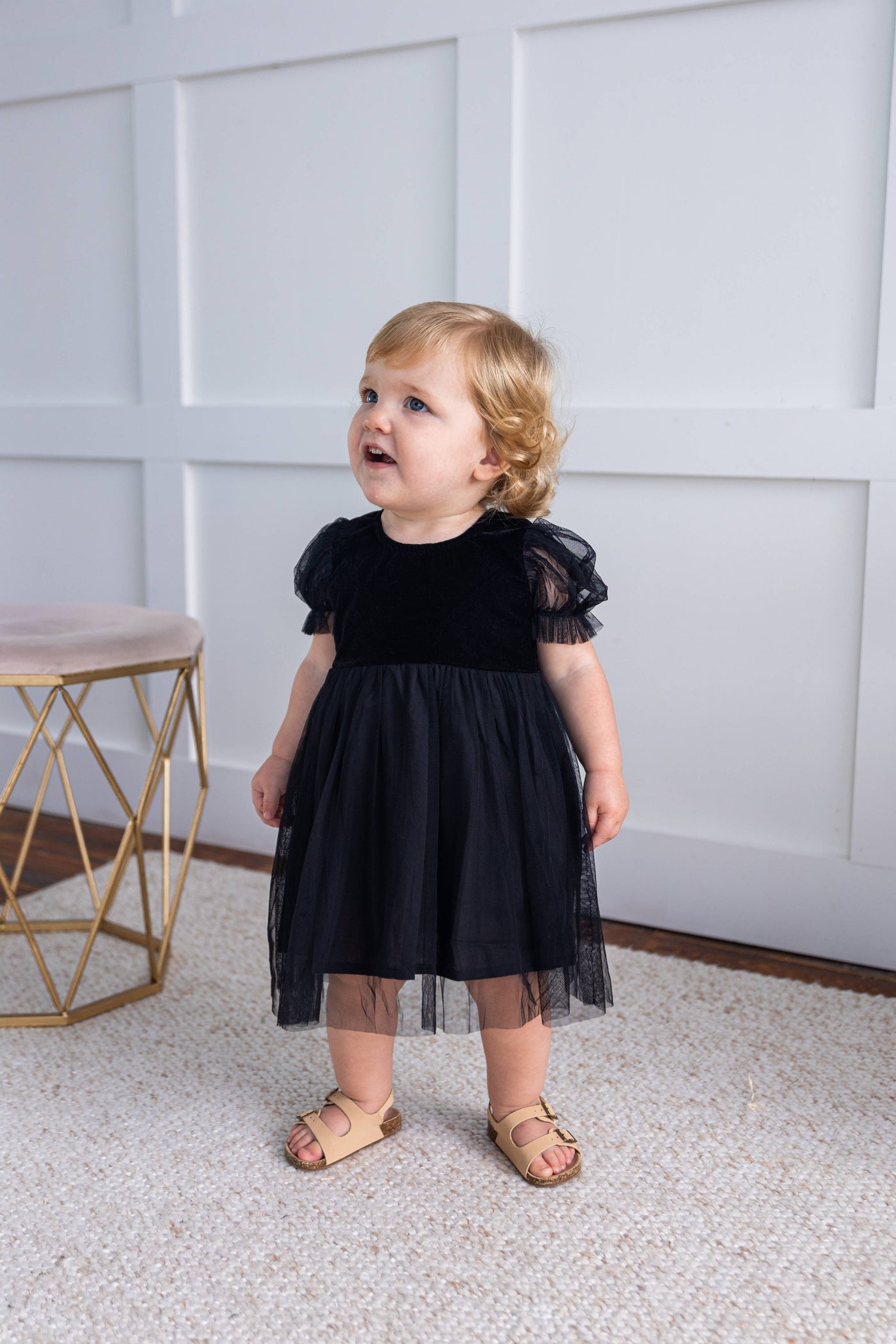 Black Tulle Puff Dress