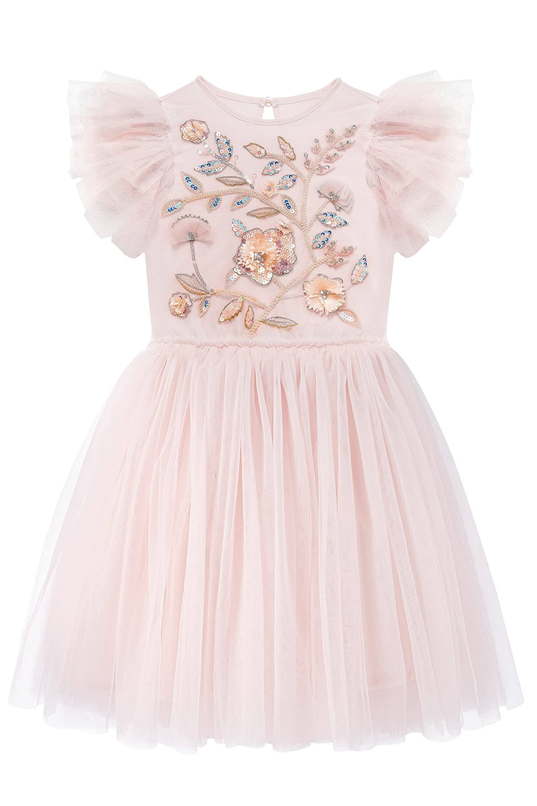 Embroidered Lace Flower Fairy Girl Dress