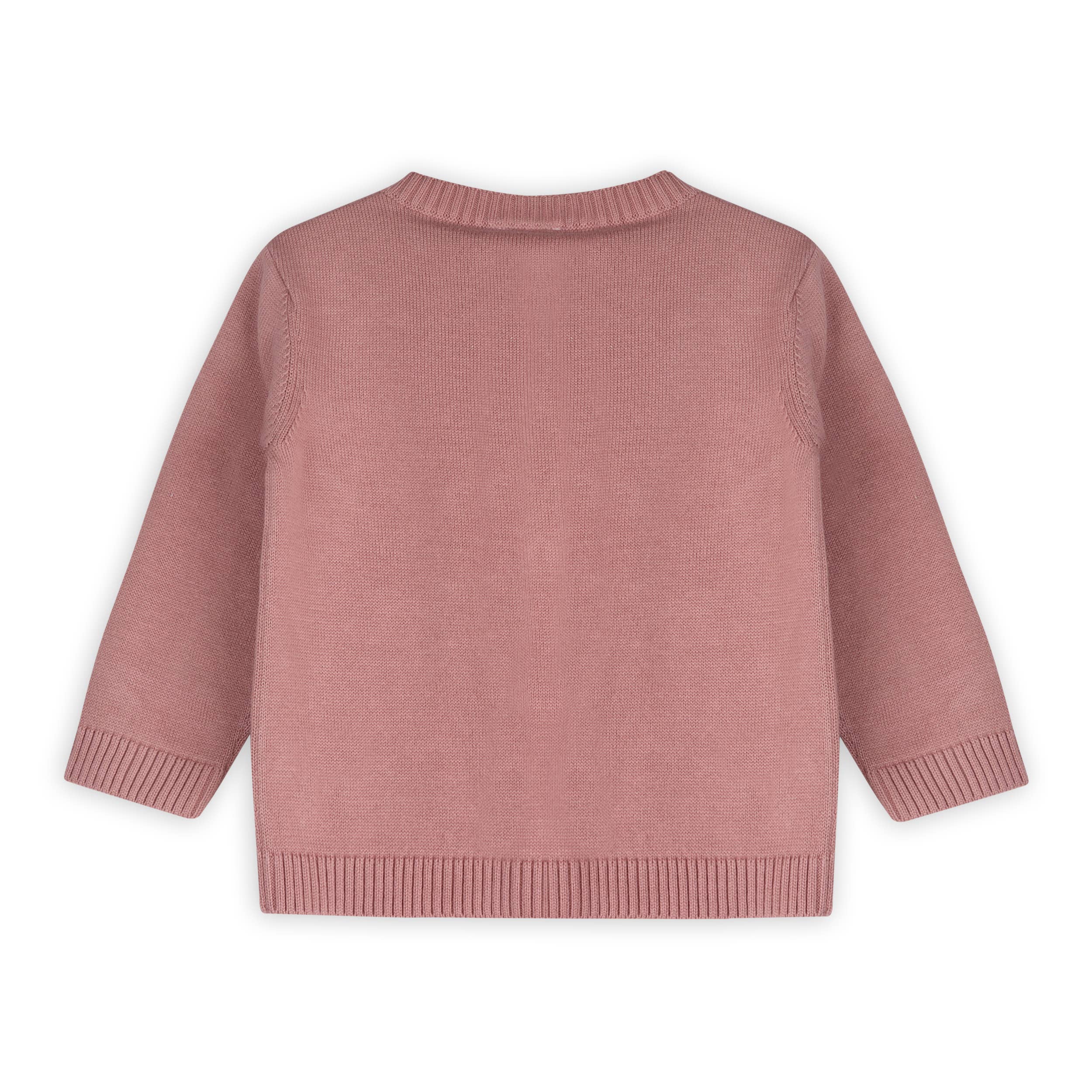 Zoe Bow Sweater Knit Baby Button Cardigan (Organic)