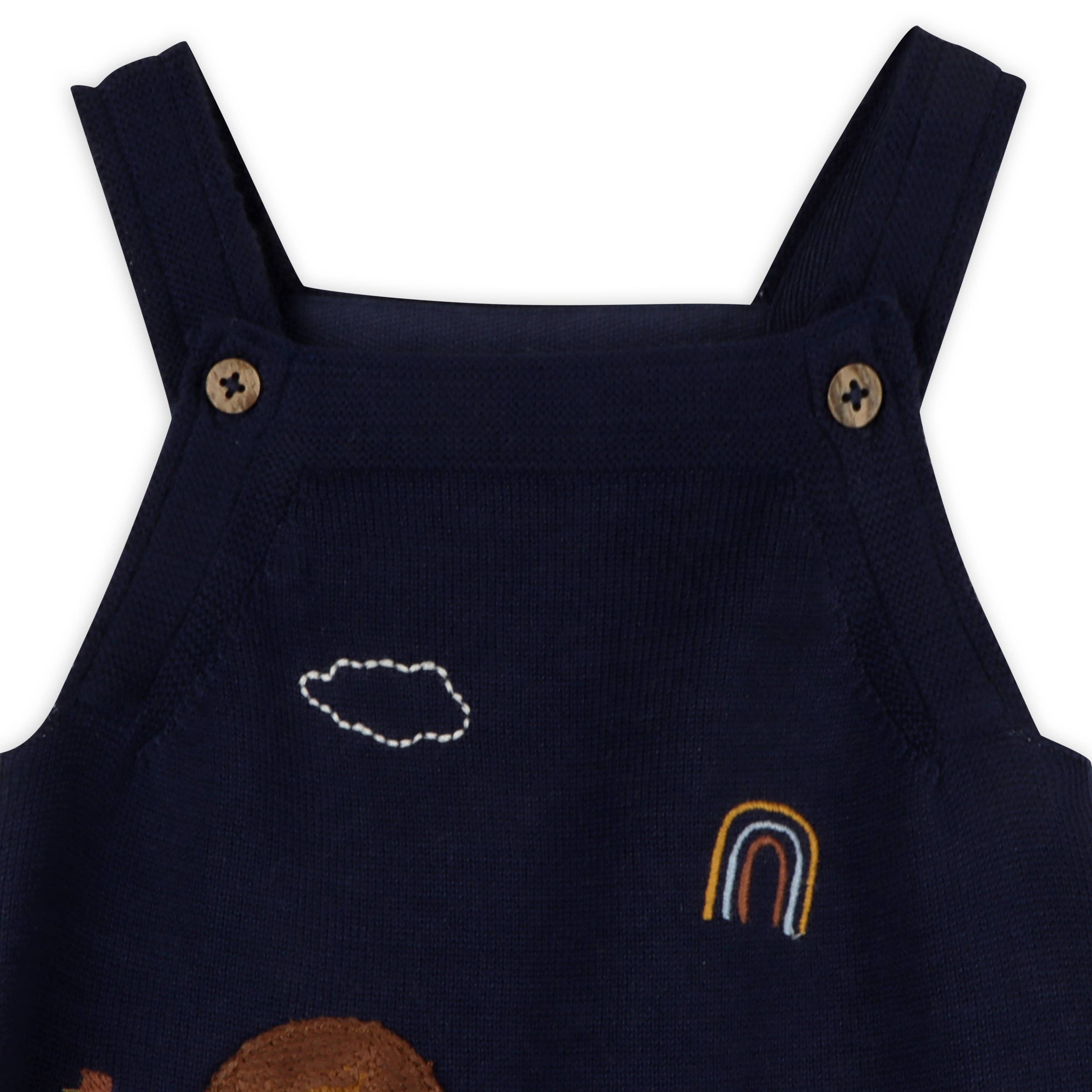 Elephant Zebra Applique Baby Overall Set (Organic Cotton)