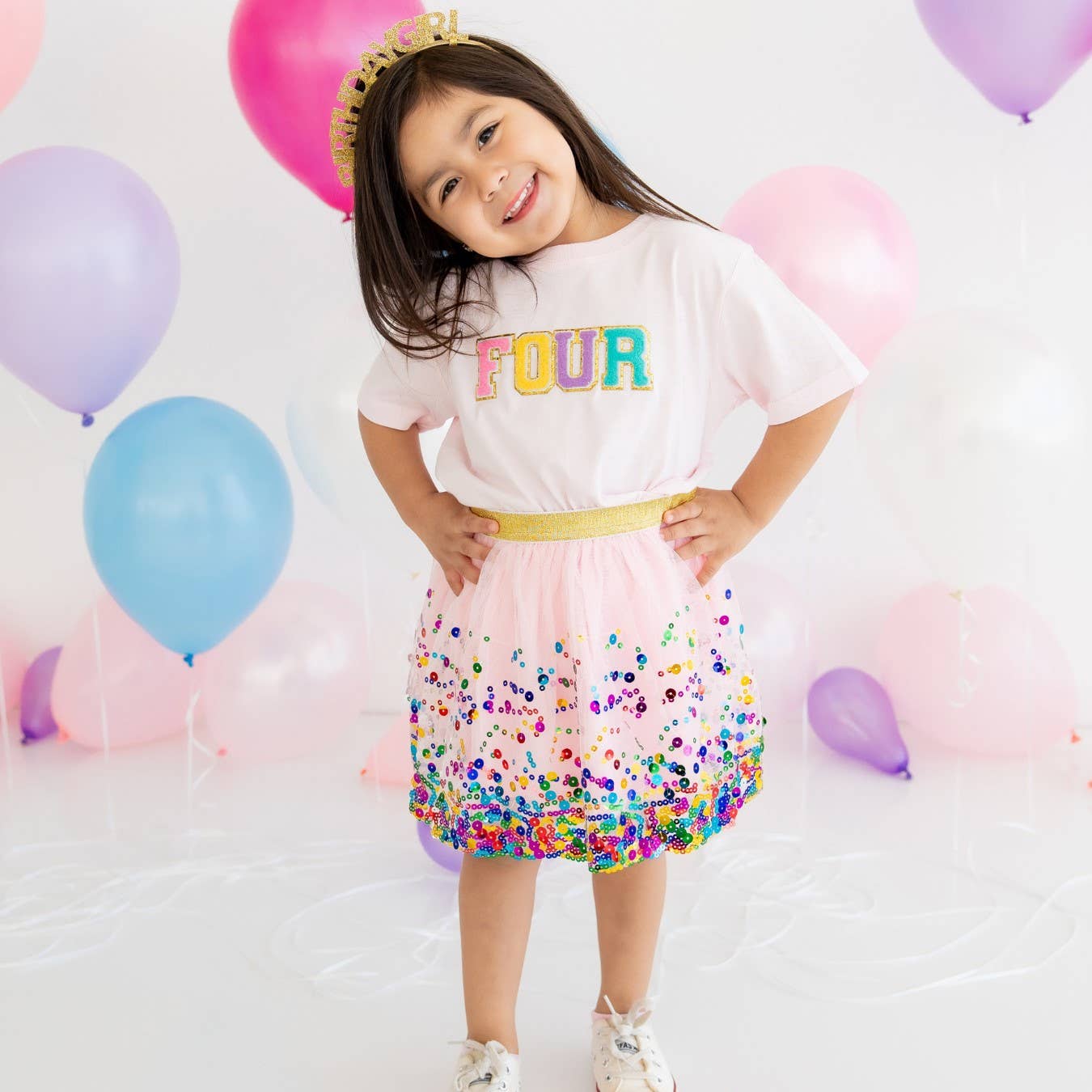 Fourth Birthday Patch T-Shirt