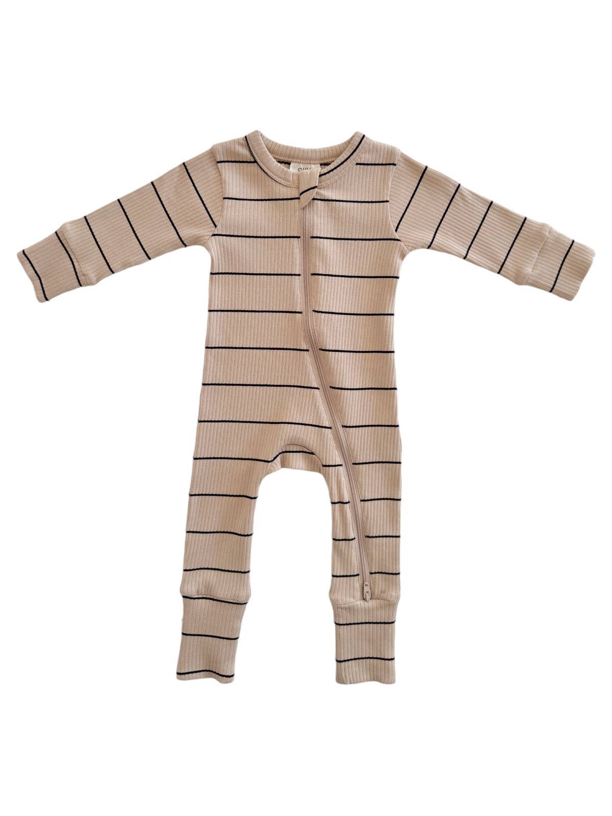 Organic Ribbed 2-Way Zip Romper