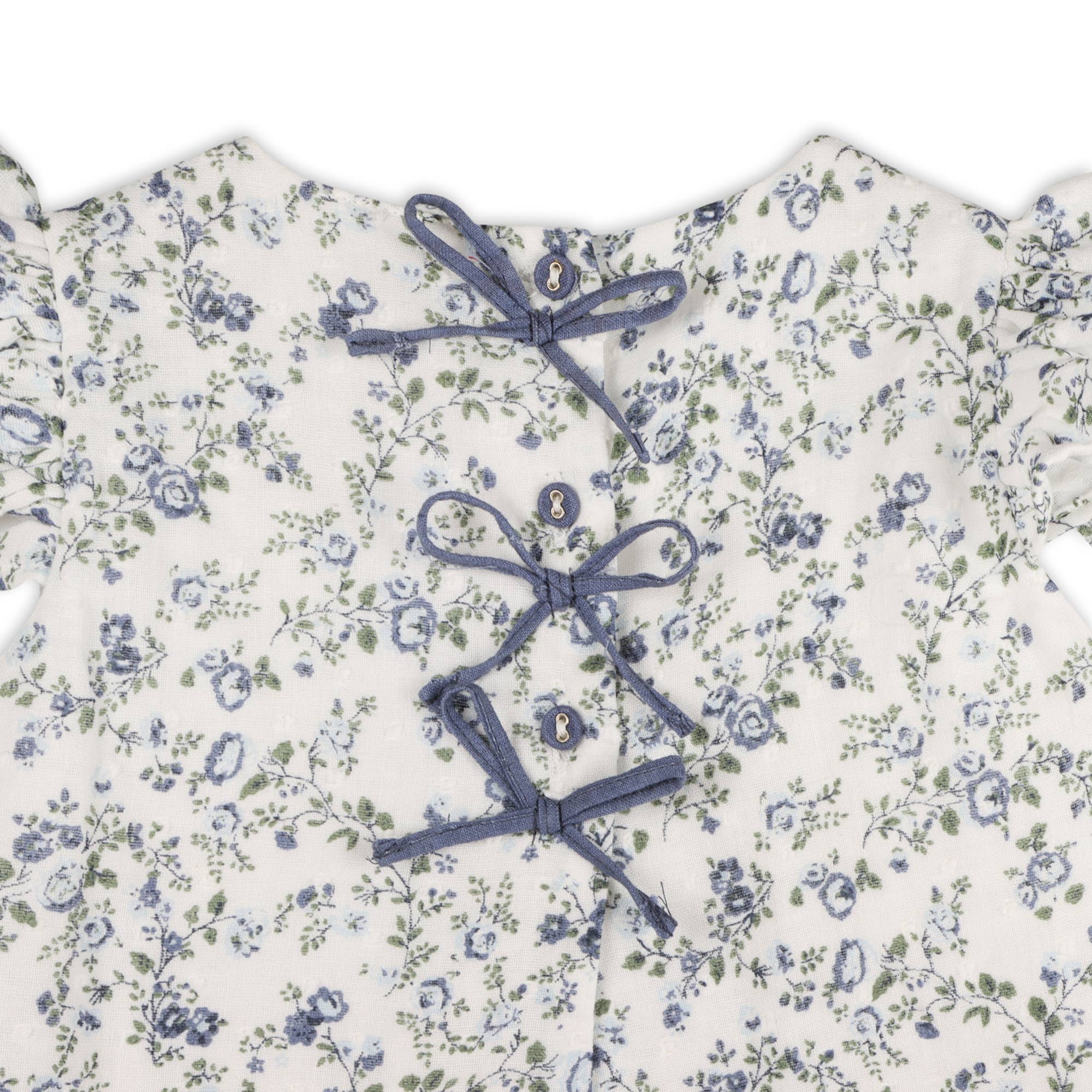 Organic Celia Floral Baby Bow Blouse +Bloomer