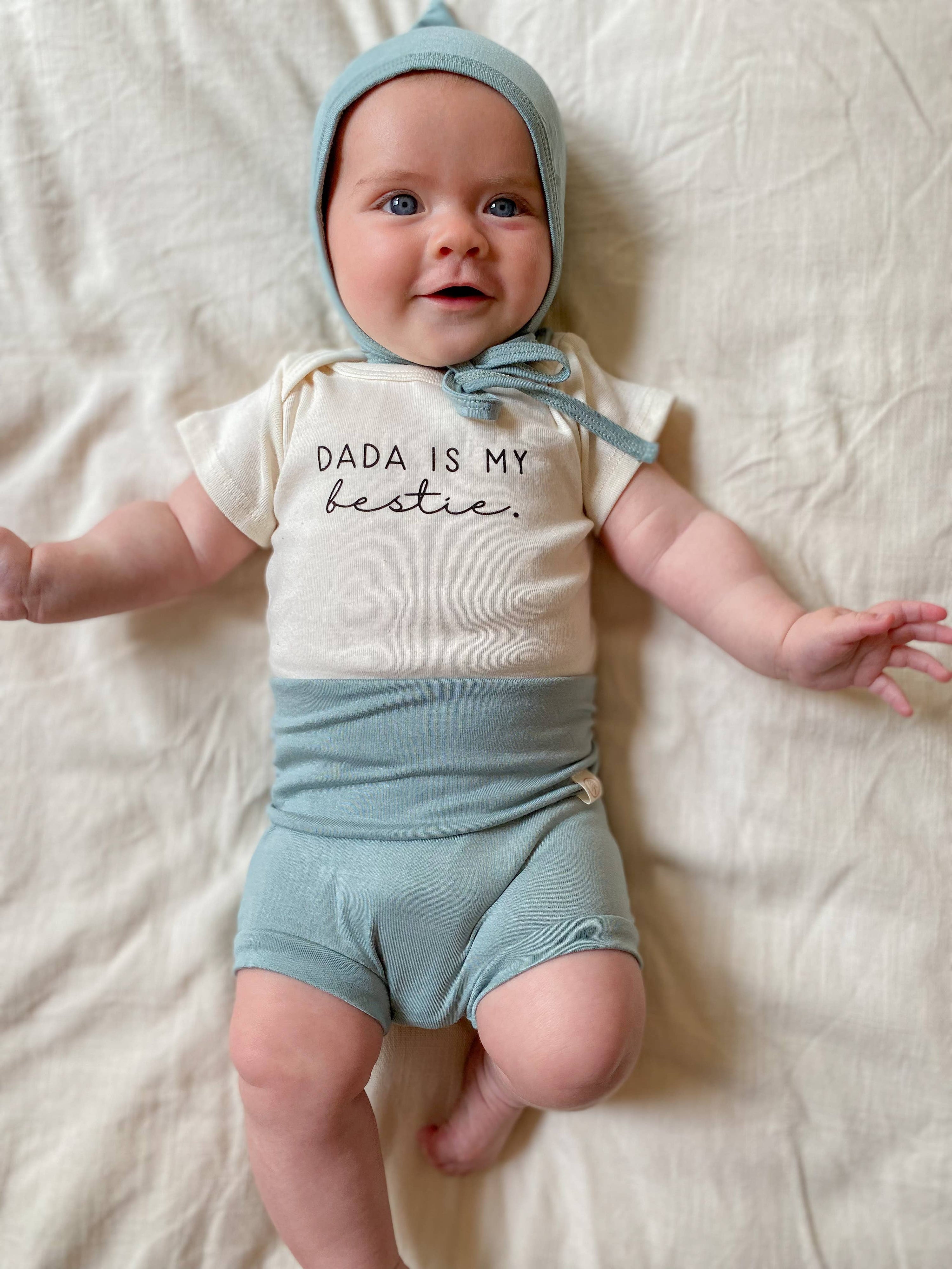 Dada is My Bestie Organic Cotton Bodysuit | Short Sleeve