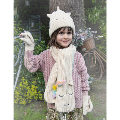 Rainbow Unicorn Knitted Hat 3-6 Years