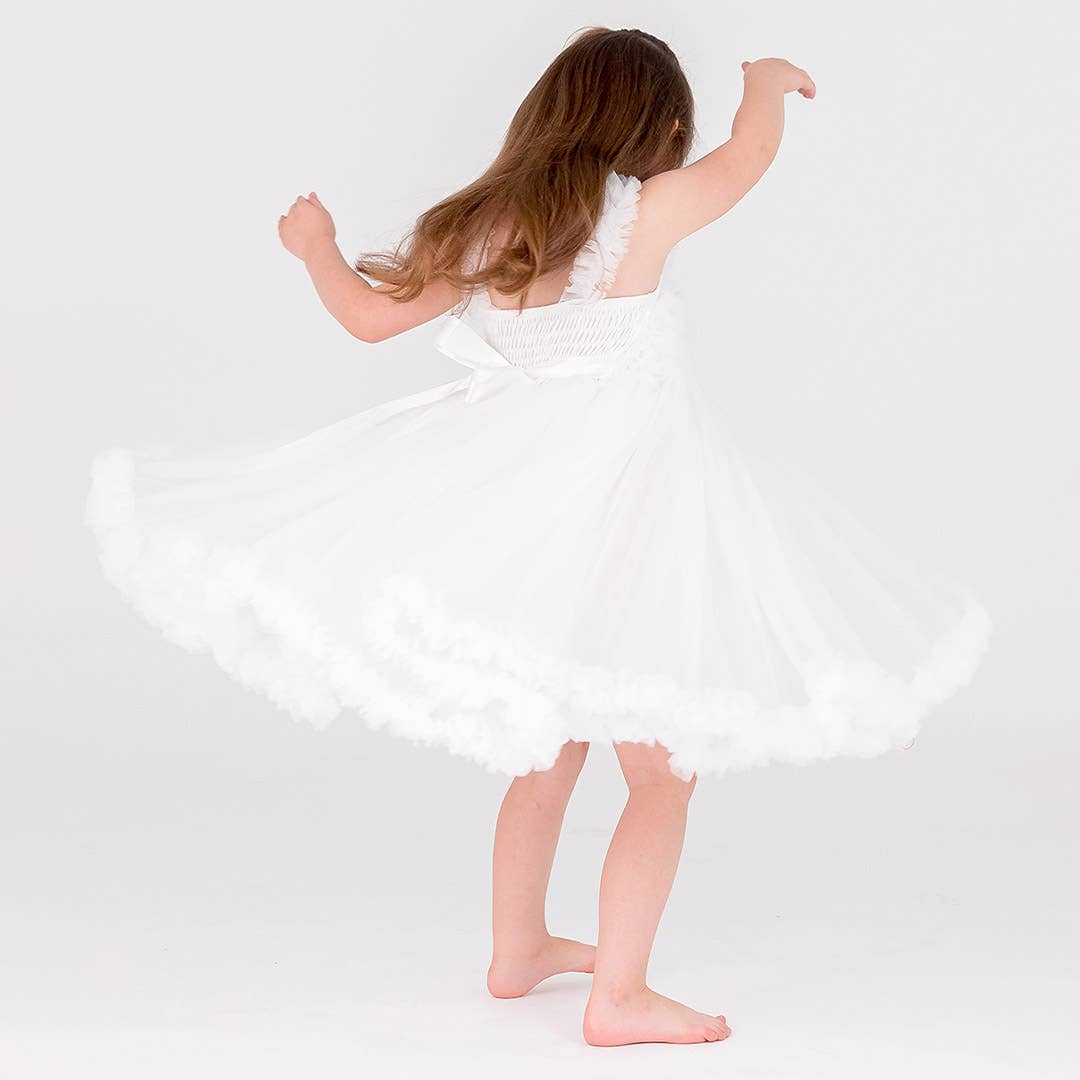 White Tulle Sleeveless Princess Petti Dress