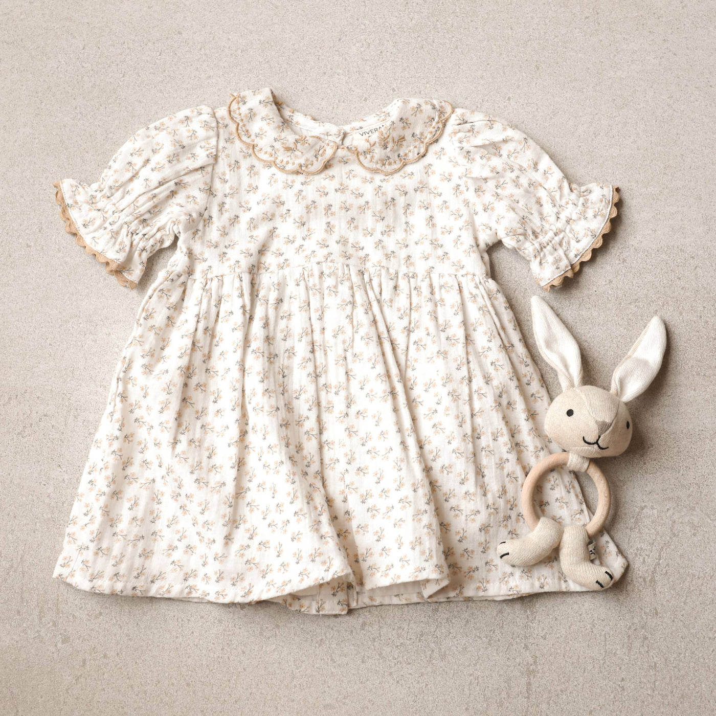 Emilia Ditsy Floral Baby Dress + Bloomer (Organic Muslin)