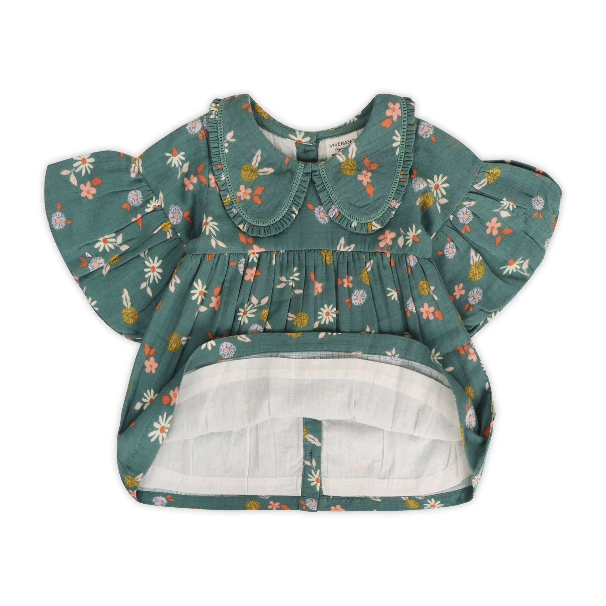 Tahiti Floral Baby Dress & Bloomer Set (Organic Muslin)