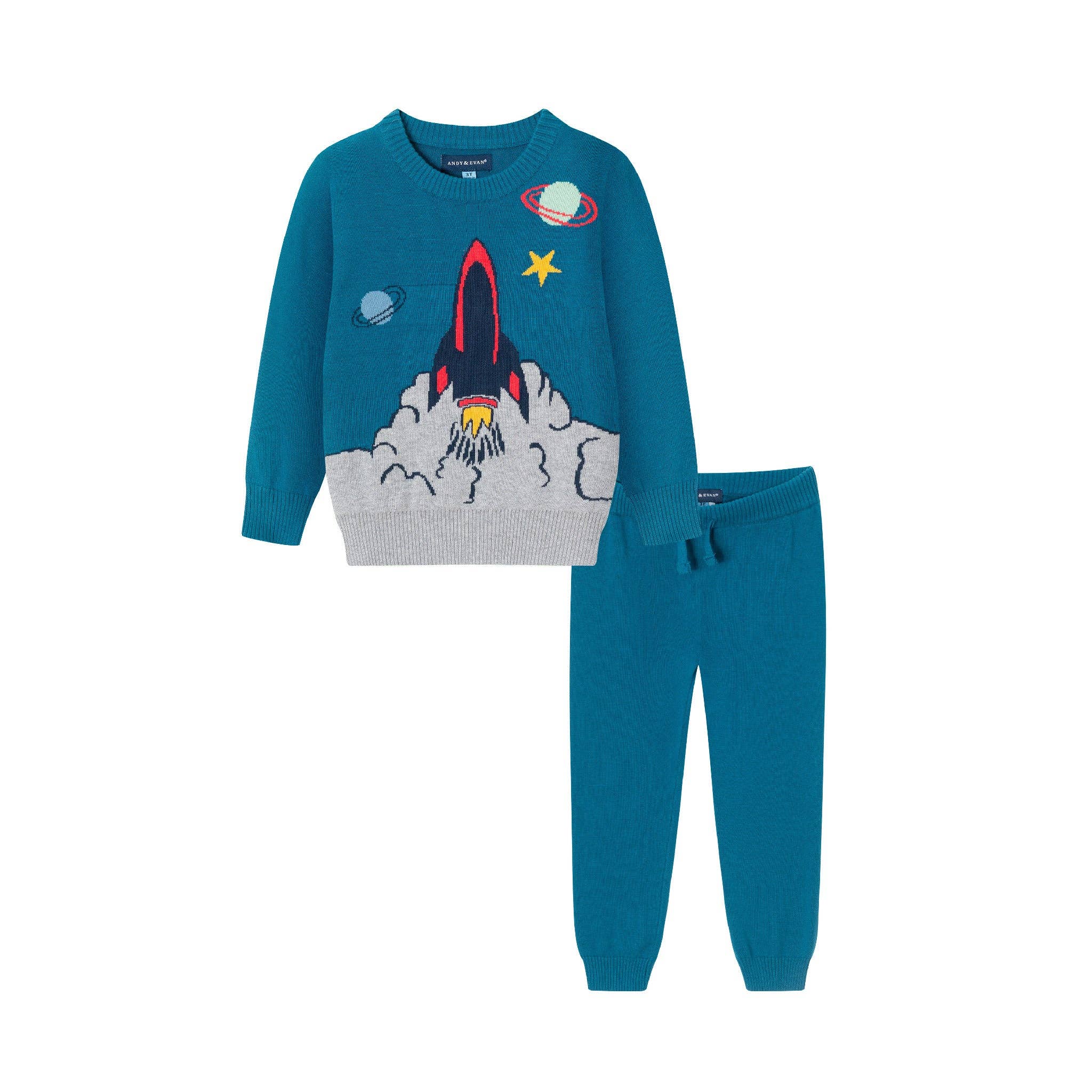 Sweater Set | Teal Spaceship